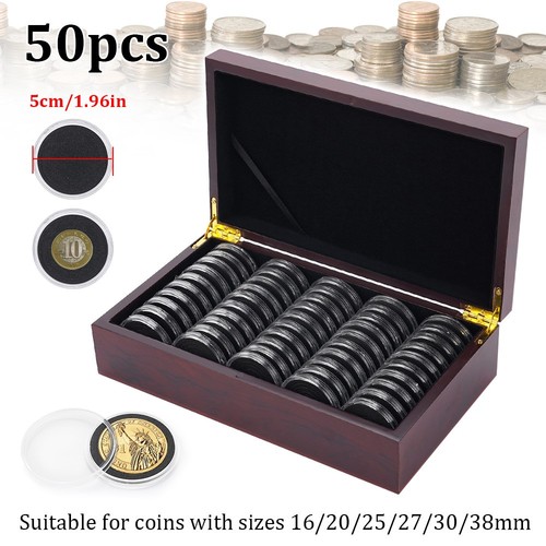 50pcs 46mm wood box round - 50pcs,