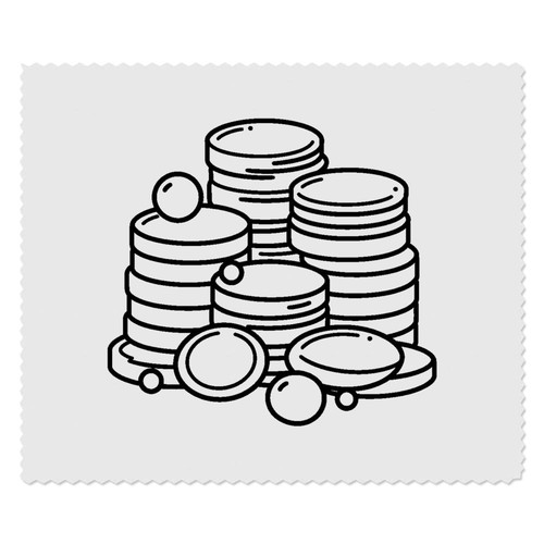 Stacks coins pearls - &, pearls'