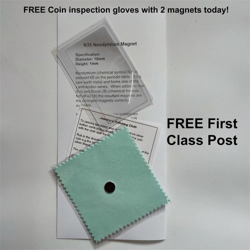 Silver britannia test magnet - silver,