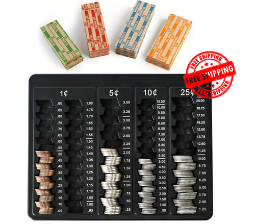 Self counting coin tray - self-counting,