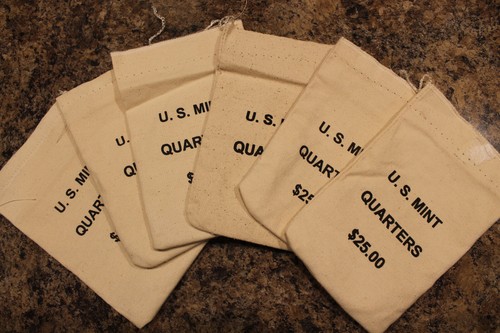 Coin bags canvas - 6-coin,